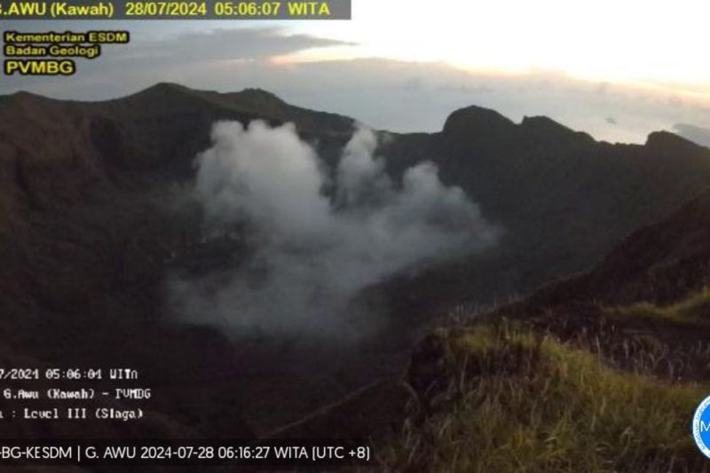 169 Gempa Vulkanik Dangkal Hantam Gunung Awu, Berpotensi Picu Awan Panas