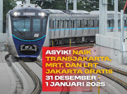Asyik! Naik Transjakarta, MRT, LRT Jakarta Gratis 31 Desember - 1 Januari 2025