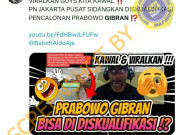 [HOAKS atau FAKTA]: Pengadilan Diskualifikasi Gibran dari Pemilu 2024