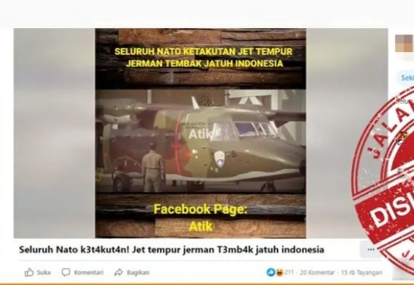 [HOAKS atau FAKTA]: Jet Tempur Jerman Tembak Jet Indonesia