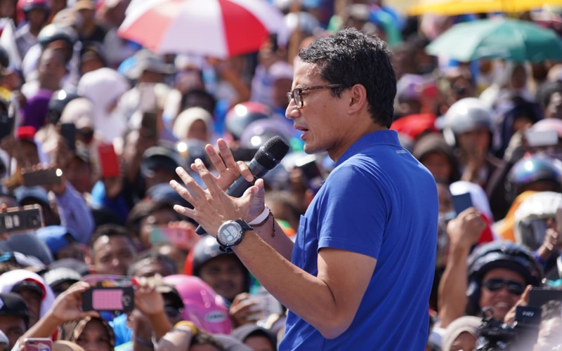 Sandiaga Uno kampanye di Sorong