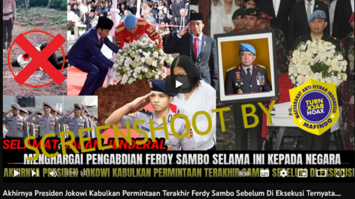 [HOAKS atau FAKTA]: Jokowi Kabulkan Keinginan Ferdy Sambo Sebelum Dieksekusi