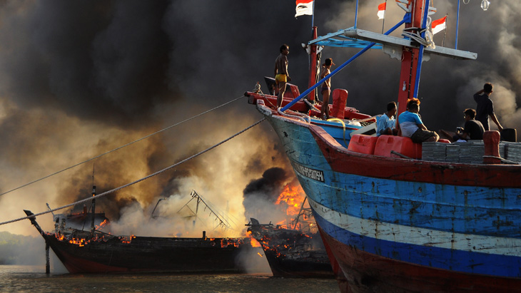 Tujuh Luka-luka dalam Kebakaran Belasan Kapal di Juwana