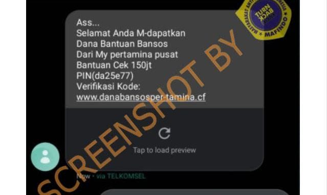 Tangkapan layar hoaks. 