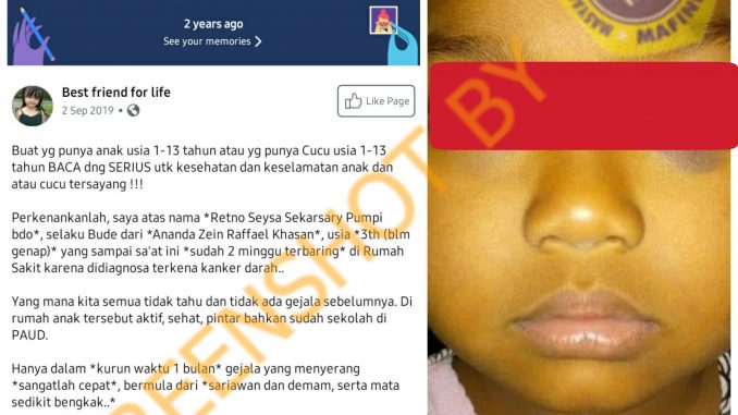 Tangkapan layar hoaks.