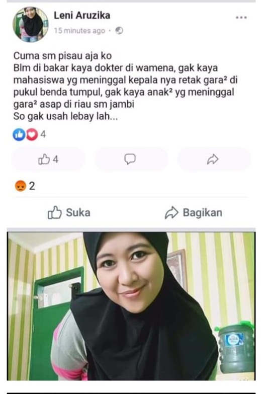 Postingan Istri Dandim Kendari terkait Wiranto