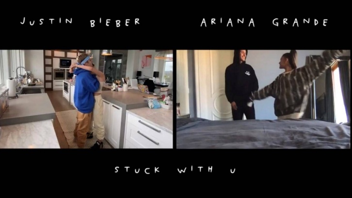 Aww! Ariana Grande Pamer Pacar Baru di Video Klip 'Stuck With U!'