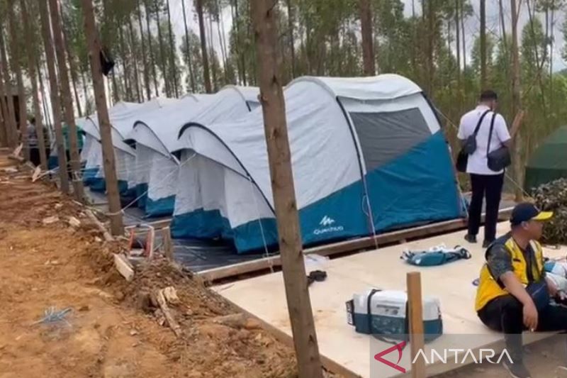 Tenda Kemah di IKN Nusantara. (Foto: Antara)