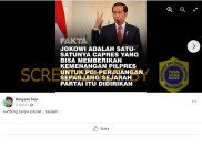 [HOAKS atau FAKTA] : Sepanjang Sejarah Jokowi Jadi Satu-satunya Capres yang Dimenangkan PDIP