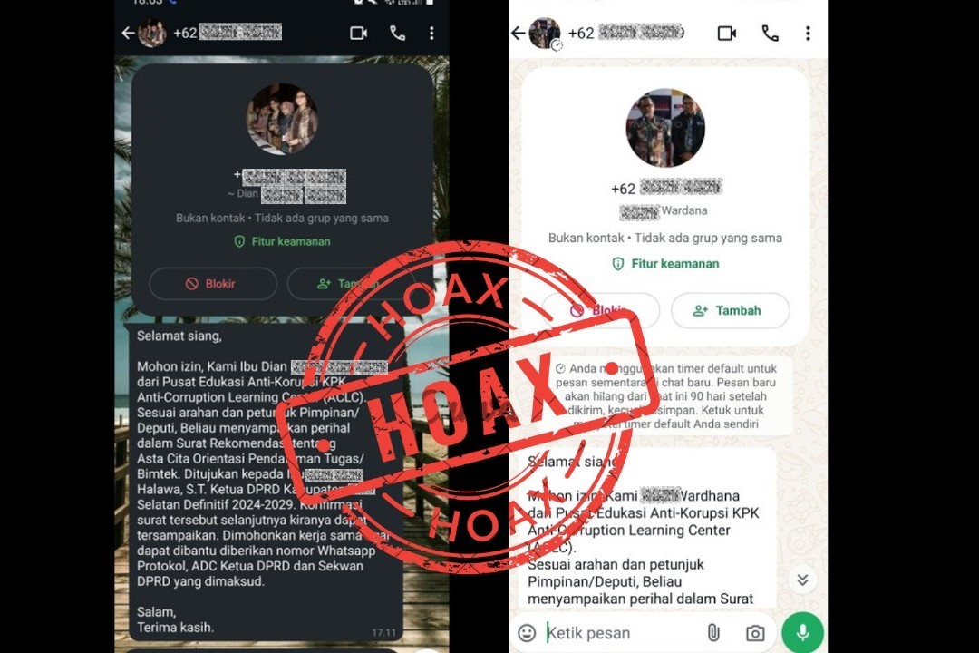 Hati-Hati! Penipuan Berkedok Pegawai KPK via WhatsApp