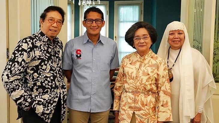 Persiapkan Materi Debat Capres Ketiga, Sandi Temui Tokoh-Tokoh Besar Indonesia