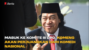 Masuk ke Komite III DPD, Komeng akan Perjuangkan Hari Komedi Nasional