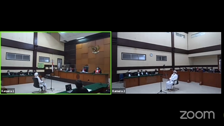 Ilustrasi - Tangkapan layar sidang Rizieq Shihab. (Foto: MP/Asropih)