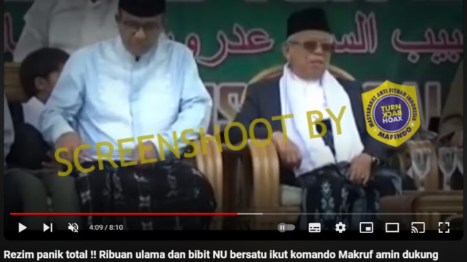 [HOAKS atau FAKTA]: Ribuan Ulama NU Ikut Komando Ma’ruf Amin Dukung Anies