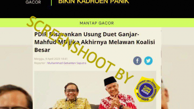 [HOAKS atau FAKTA]: Megawati dan Jokowi Restui Duet Ganjar-Prabowo