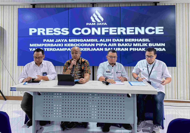 PAM JAYA Ambil Alih Pekerjaan Kerusakan Pipa di Jalan Satrio