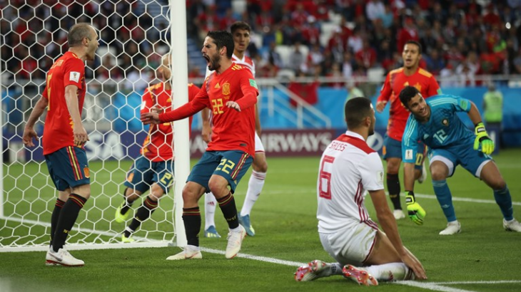 Spanyol 2-2 Maroko: La Furia Roja Jadi Juara Grup B dan Tantang Rusia di 16 Besar