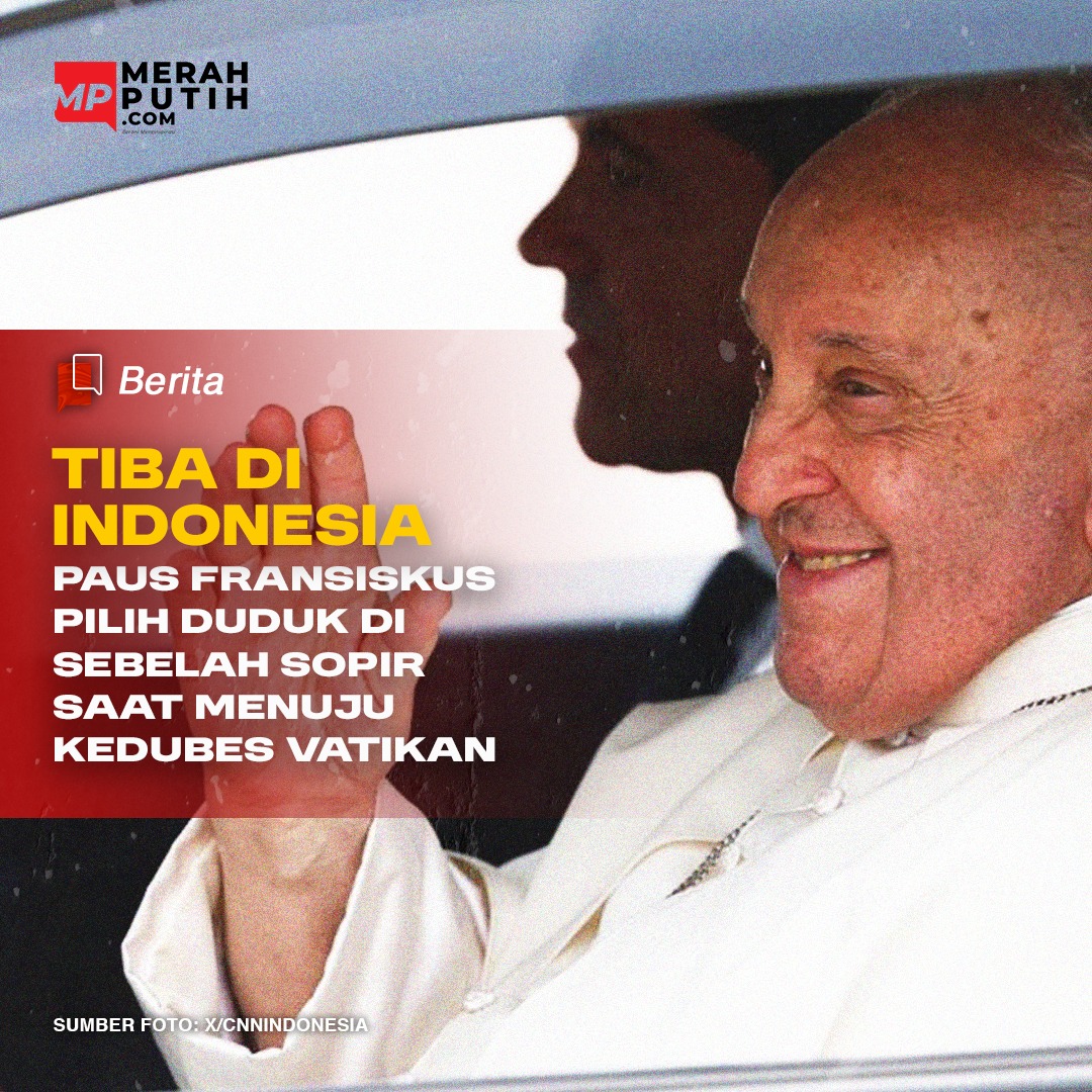 Tiba di Indonesia, Paus Fransiskus Pilih Duduk di Sebelah Sopir saat menuju Kedubes Vatikan