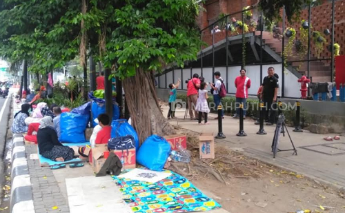 Para WNA pencari suaka yang tinggal di jalan Kebon Sirih, Jakarta Pusat (MP/Asropih)