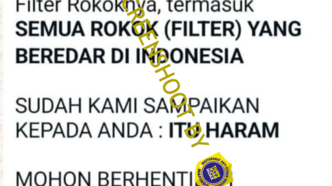 [HOAKS atau FAKTA] : Filter Rokok Mengandung Darah Babi