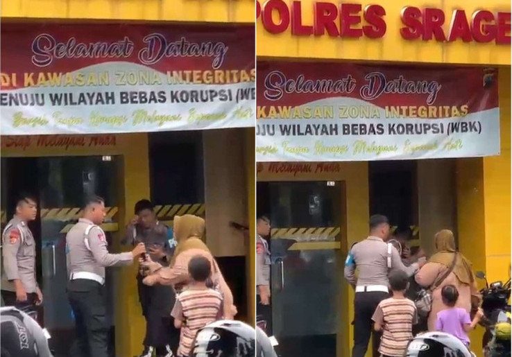  Tersinggung Dibilang ODGJ, Emak-Emak Siram Polisi Polres Sragen Pakai Pertalite