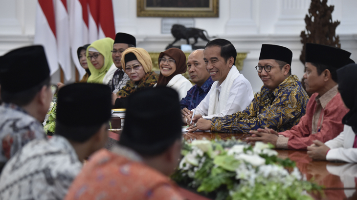 Presiden Jokowi berdialog dengan para ulama