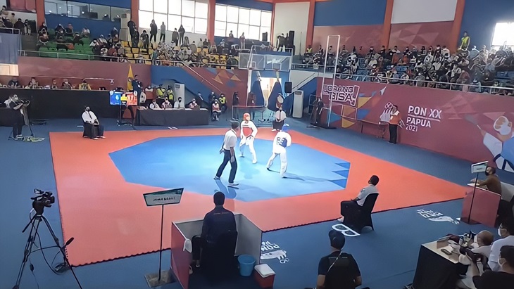 Pemuda Taekwondoin Maluku Berjuang di PON XX Papua 2021