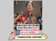 [HOAKS atau FAKTA]: Menkeu Purbaya Sebut Pertamina Kirim Minyak ke Singapura dan Dijual Lagi ke Indonesia
