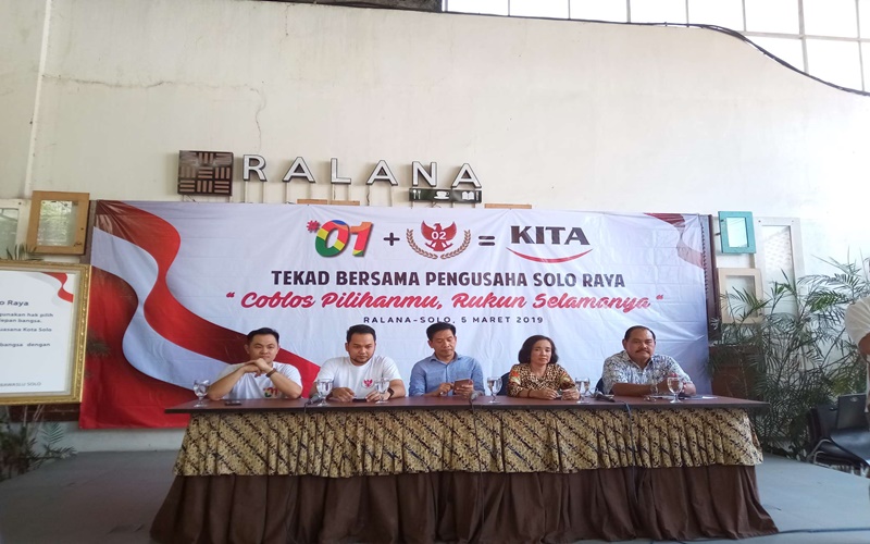 Deklarasi kampanye damai 01 + 02 = KITA di Solo