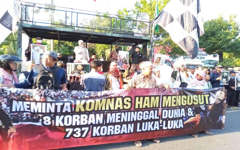 Massa ormas Islam demo di Polresta Surakarta Jawa Tengah