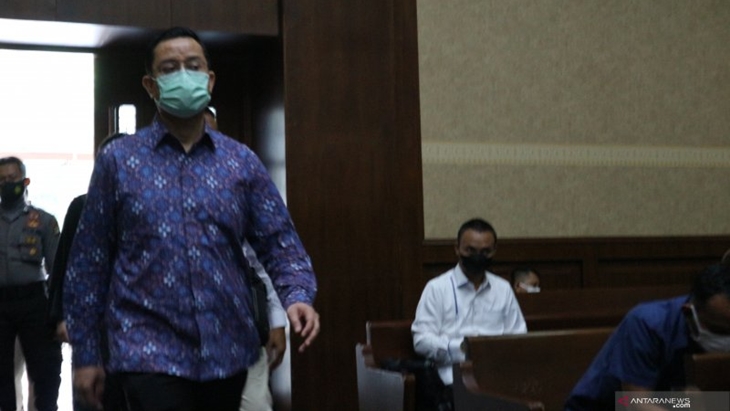 Mantan Menteri Sosial Juliari Batubara di pengadilan Tindak Pidana Korupsi (Tipikor) Jakarta, Senin (7/6/2021). ANTARa/Desca Lidya Natalia
