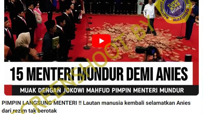 [HOAKS atau FAKTA]: Kecewa Sama Jokowi, Mahfud MD Pimpin 15 Menteri Mundur