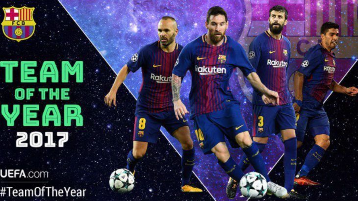 Inilah 50 Pemain Nominasi UEFA Team of The Year 2017