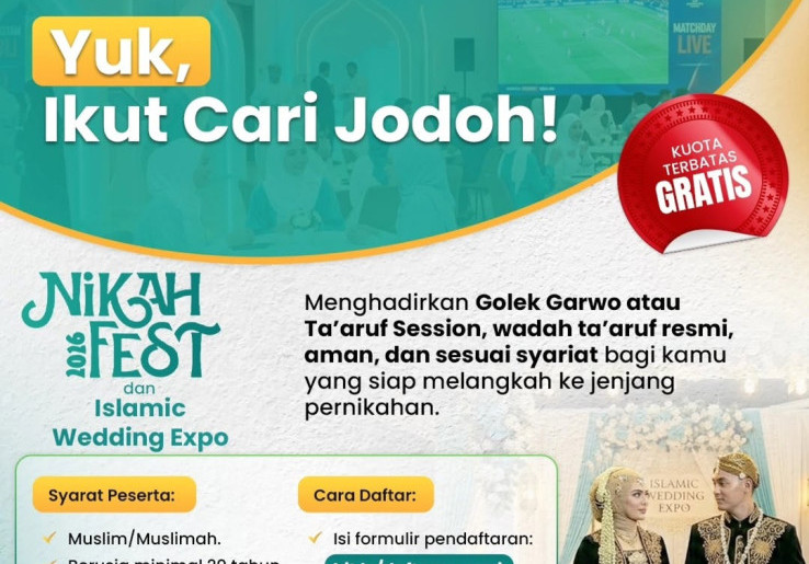 Cari Jodoh di Golek Garwo Nikah Fest 2026, ini Syarat dan Jadwalnya