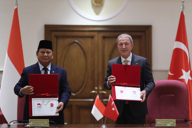 Menhan Prabowo Perkuat Kerja Sama Pertahanan dengan Turki