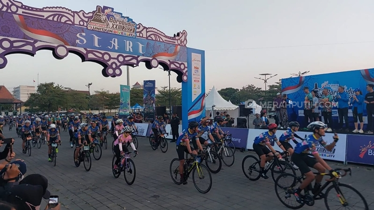 Tour de Borobudur di Pura Mangkunegaran, Sabtu (5/8). (MP/Ismail)