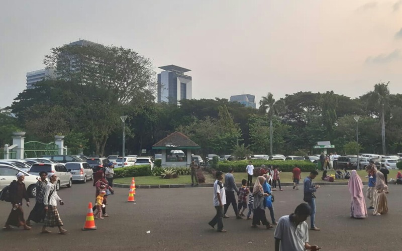 Kawasan Monas pada Lebaran kedua