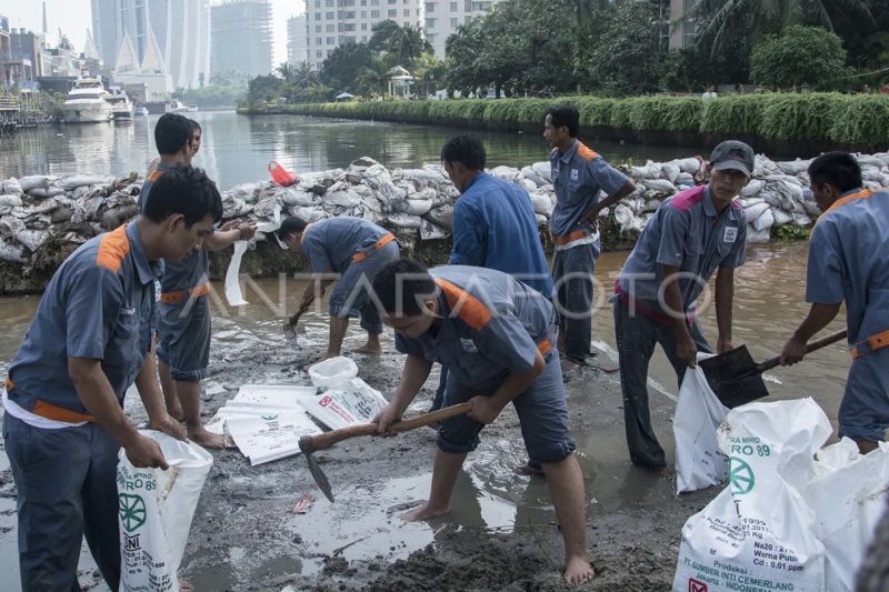 Tanggul Laut Pantai Mutiara Jakut Rembes ke Jalan, Perbaikan Tunggu Hasil Kunjungan Wagub