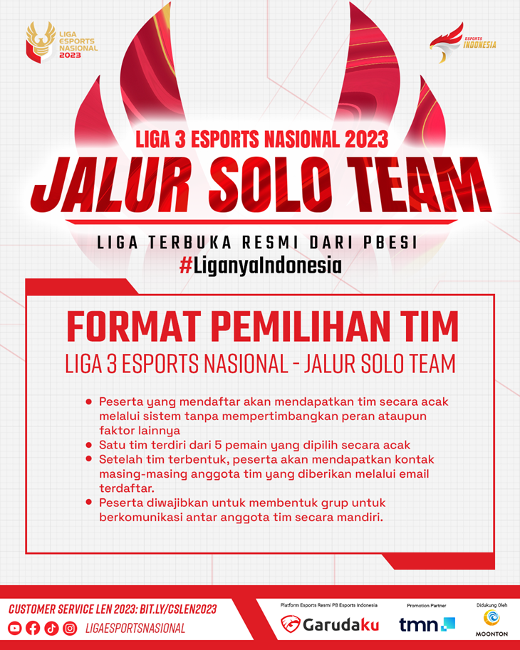 Liga Esports Nasional Buka Jalur Solo Team, Kesempatan Emas Bagi Pemain Solo MLBB