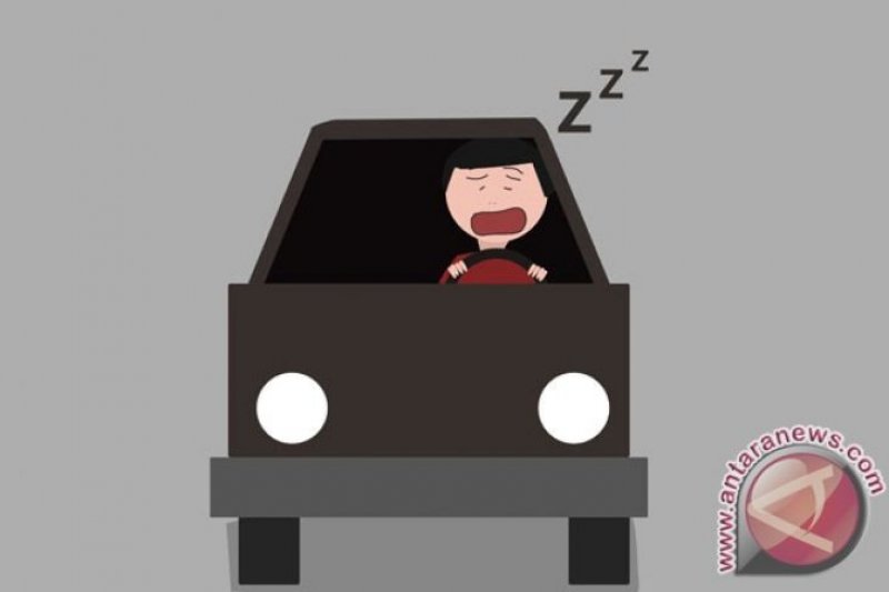ilustrasi mengendarai mobil sambil mengantuk (ANTARA News/Insan Faizin Mubar) (ANTARA News/Insan Faizin Mubar/)	