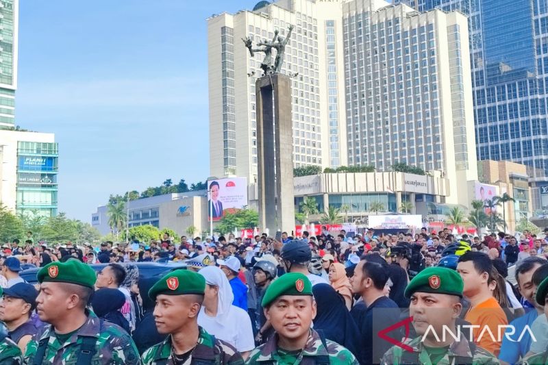 Ribuan Warga Mulai Padati Bundara HI