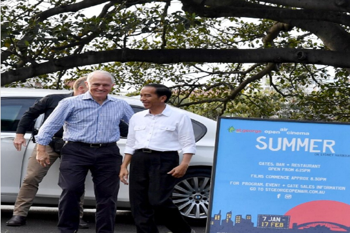 Presiden Jokowi dan Perdana Australia Malcolm Turnbull