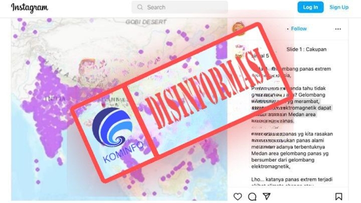 [HOAKS atau FAKTA]: Cuaca Panas Disebabkan oleh Gelombang Elektromagnetik 4G