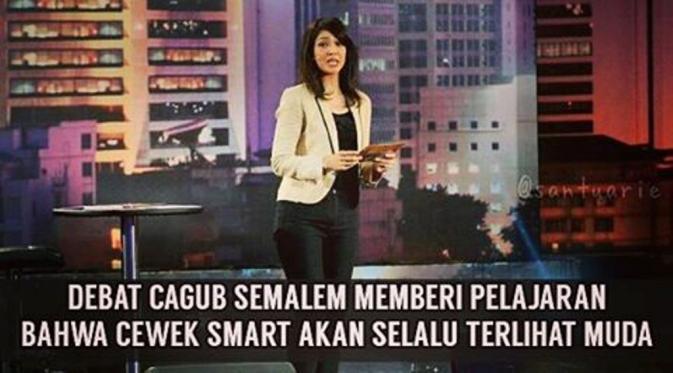 Meme Kocak Ira Koesno, Alihkan Fokus Netizen Saat Debat Pilgub