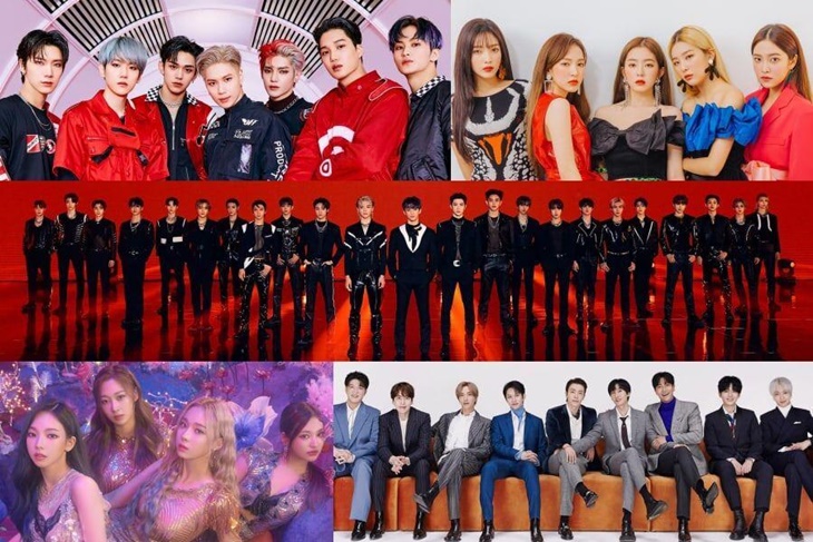 Para grup idola yang hadir dalam SMTOWN Live. (Foto Soompi)