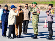 Momen Presiden Prabowo Subianto Tiba di Bandara Raja Sisingamangaraja XII Tapanuli Utara