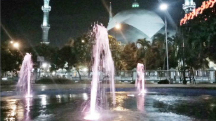 Air Mancur di Taman Electrical Tangerang Pikat Wisatawan 