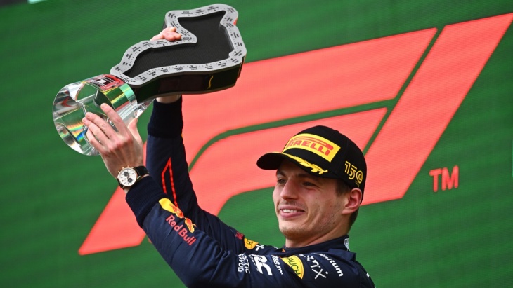 Mobil Lubricants Sanjung Raihan Podium Max Verstapen dan Sergio Perez di F1 GP Emilia-Romagna 2022