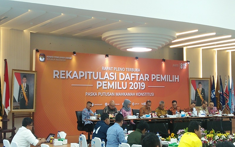 Rekapitulasi daftar pemilih pada Pemilu 2019
