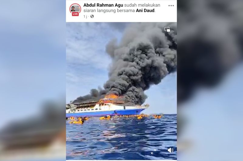 Kapal KM Barcelona V Talaud-Manado Terbakar, Penumpang Berlompatan ke Laut